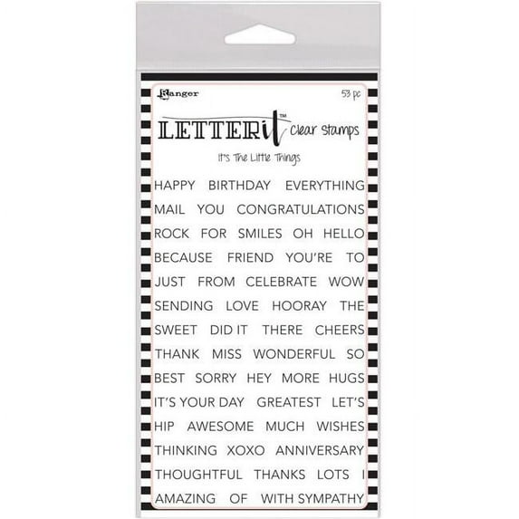 Ranger Letter It Clear Stamp Set Let's Party
