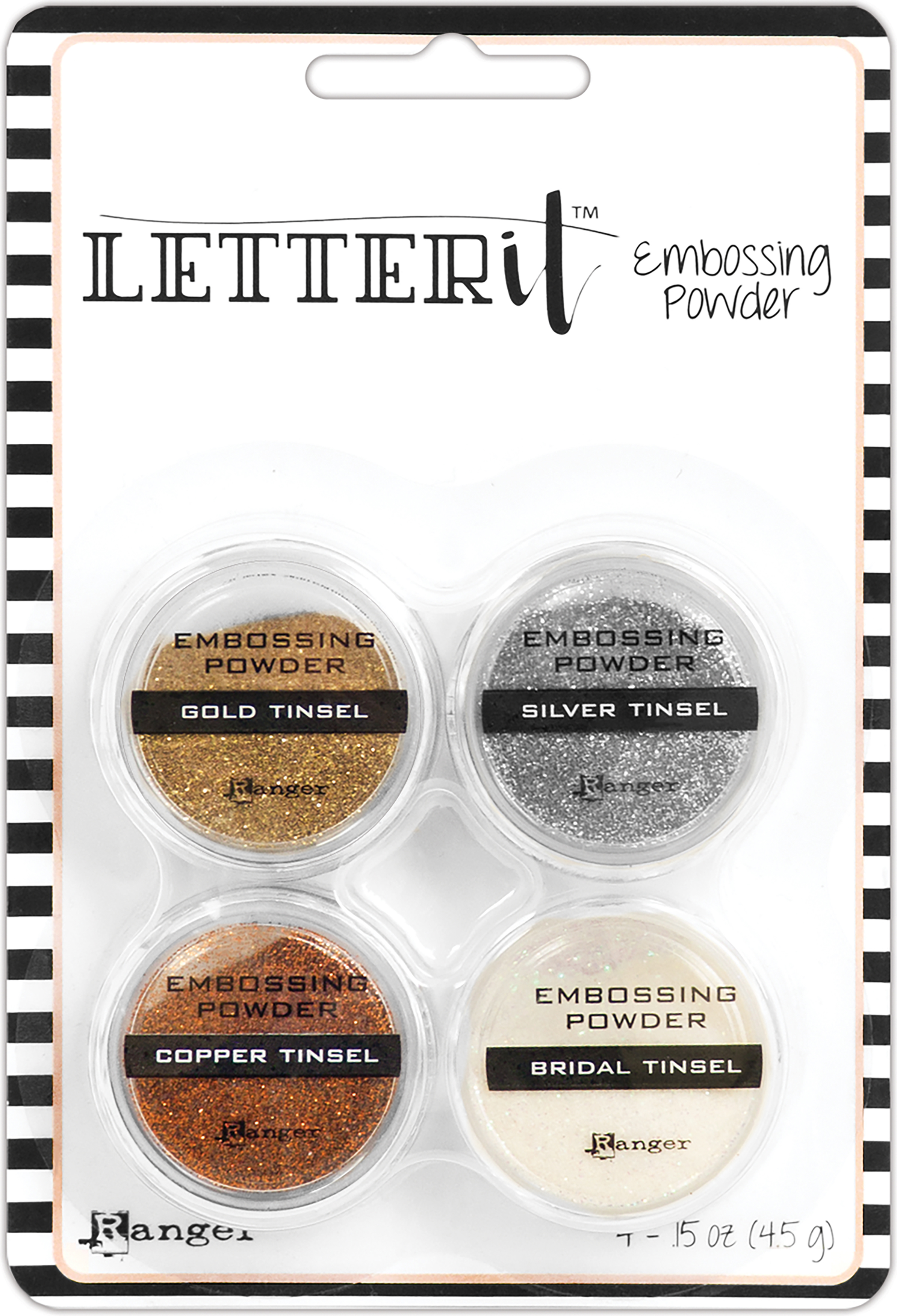 Ranger Letter It Embossing Powder Set-Tinsels 
