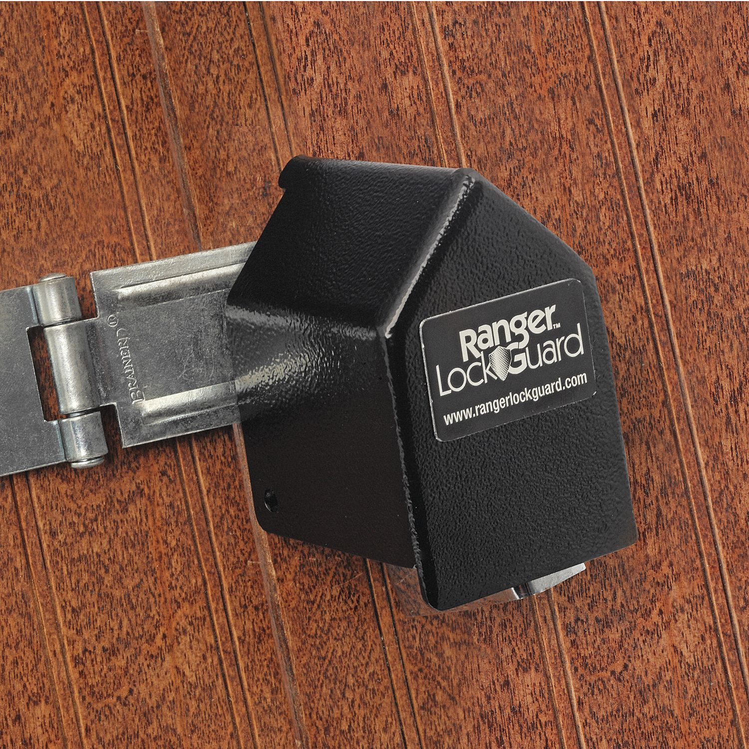 Ranger Lock Padlock Guard,2 3/4in,Hardened Steel,Blk RGST1L