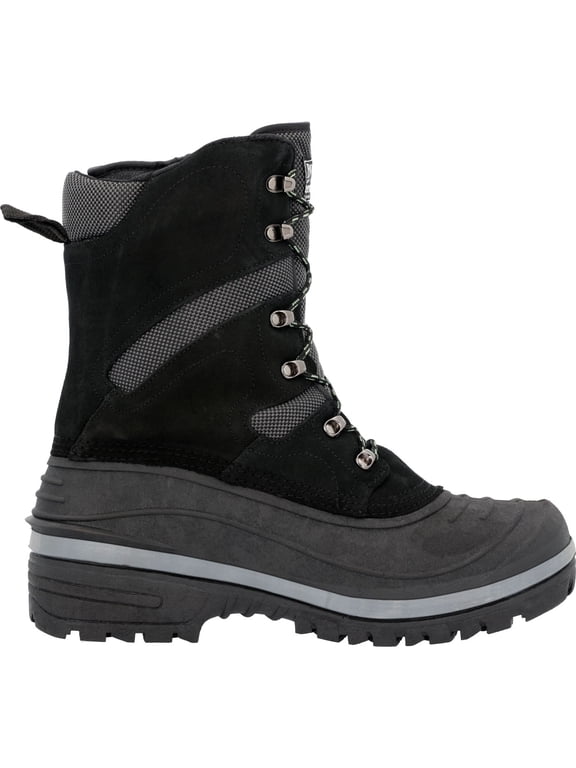 Men's Insulated Winter Boot, Black, Size 14(M)