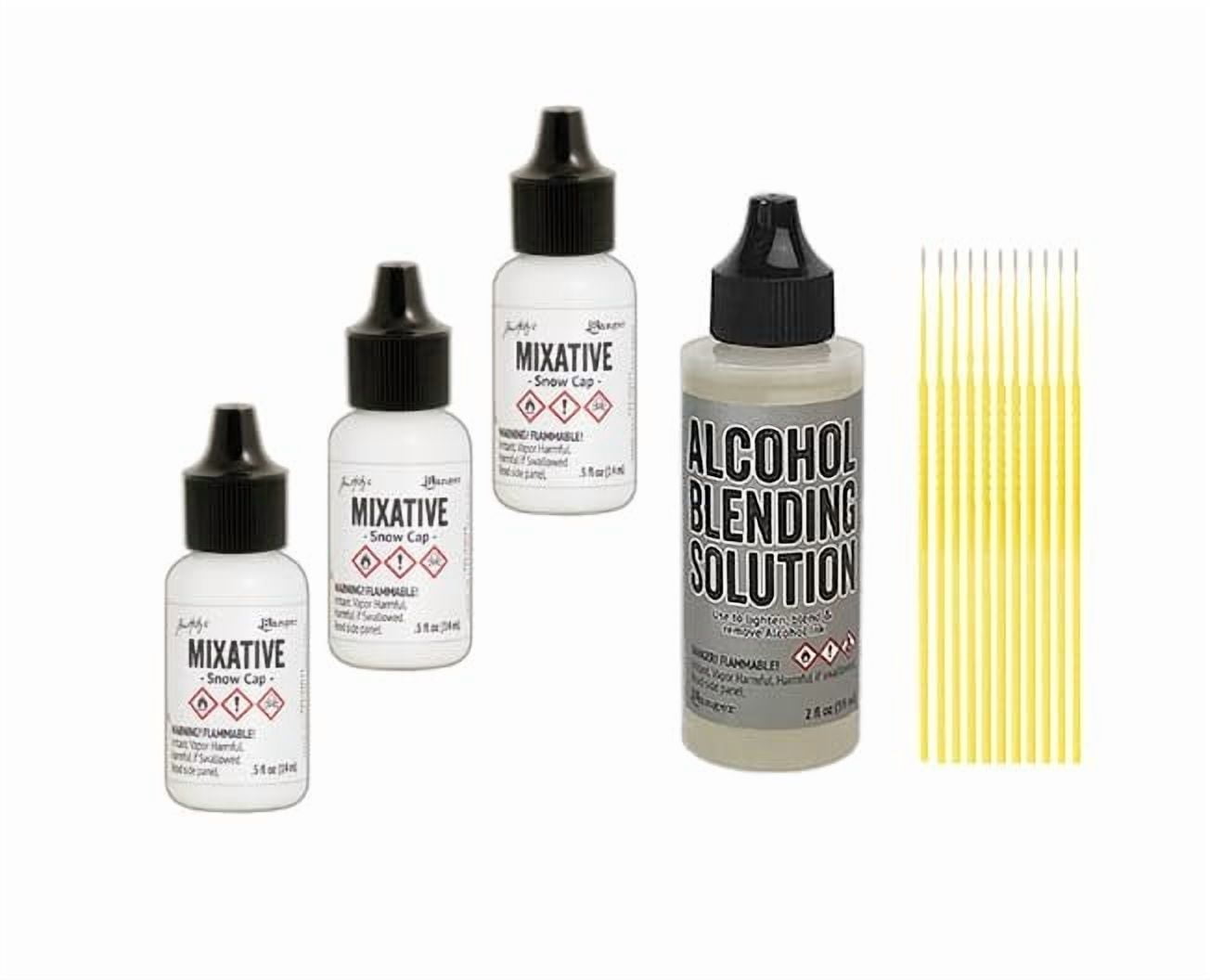 Ranger Mixative Bundle - Mixatives Plus 2 oz. Blending Solution and Trebbies Detail Sticks (with 3 Snow Cap)