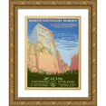 thumbnail image 1 of Ranger Naturalist Service 15x18 Gold Ornate Wood Framed with Double Matting Museum Art Print Titled - Zion National Park, ca. 1938, 1 of 4