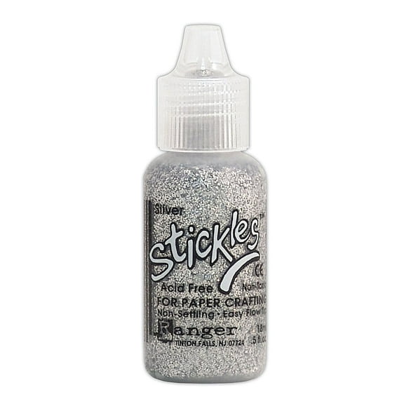 Ranger Stickles Glitter Glue .5oz - Silver, 1 Pack of 6 Piece