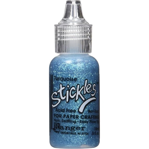 Ranger Stickles Glitter Glue .5oz - Turquoise - 1 Pack of 6 Piece