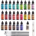 thumbnail image 1 of Ranger Tim Holtz Alcohol Ink Set, 24 Pack Assorted Colors .5oz  Alcohol Ink Blending Solution  Premium Brush Set for Alcohol Ink Paper  1 Mini Spray Bottle, 1 of 6