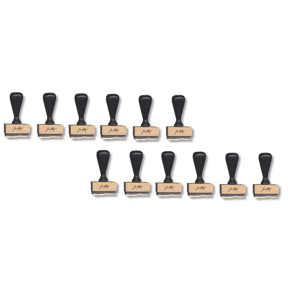 Ranger Tim Holtz Bundle Alcohol Ink Applicator Stamp Handle 12 pk Rectangle Blending Tool Big Pack