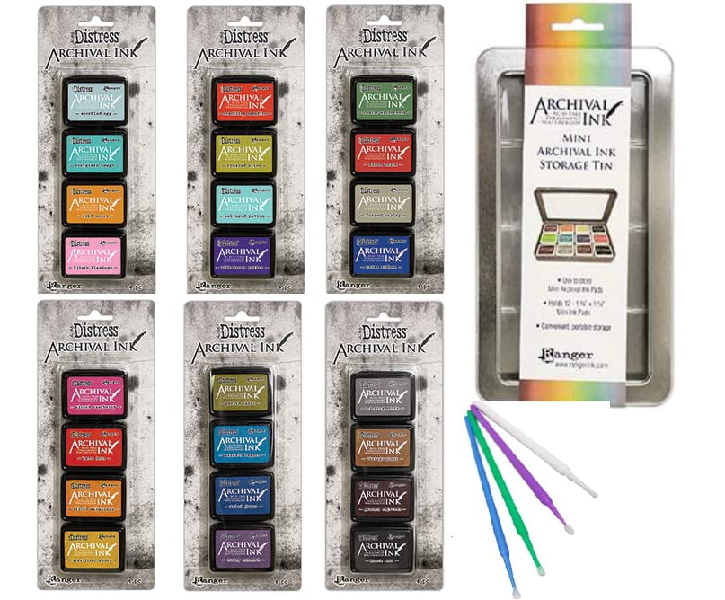 Ranger Tim Holtz Distress Archival Mini Ink Bundle Complete 6 Kits