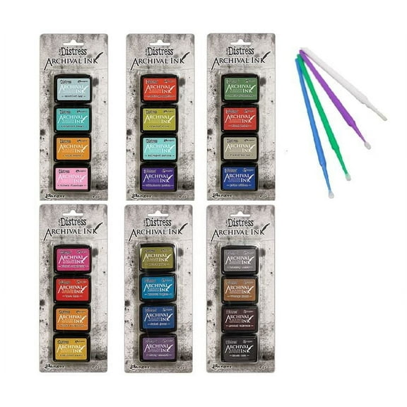 Ranger Tim Holtz Distress Archival Mini Ink Bundle Complete 6 Kits