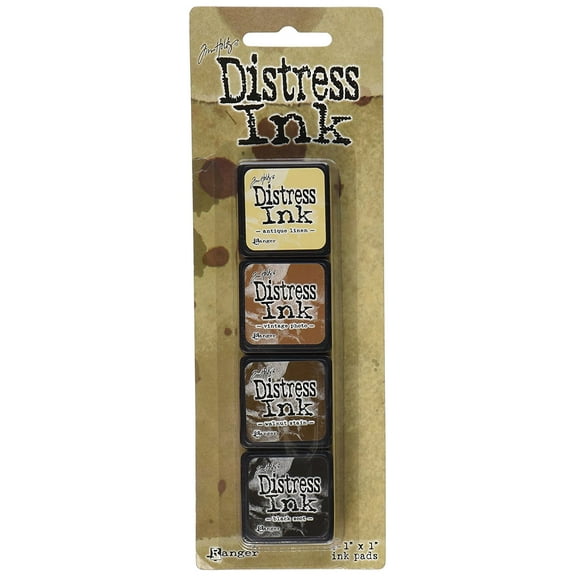 Ranger Tim Holtz Distress Ink Pads Mini Kit Three, 1 Pack of 6 Piece