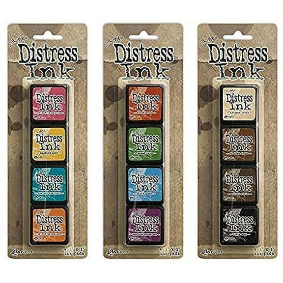 Ranger Tim Holtz Distress Mini Ink Pad Kits #1, #2 and #3 Bundle