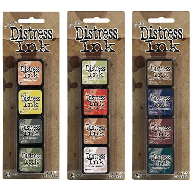 Ranger Tim Holtz Distress Mini Ink Pad Kits - #10, #11 and #12 Bundle ...