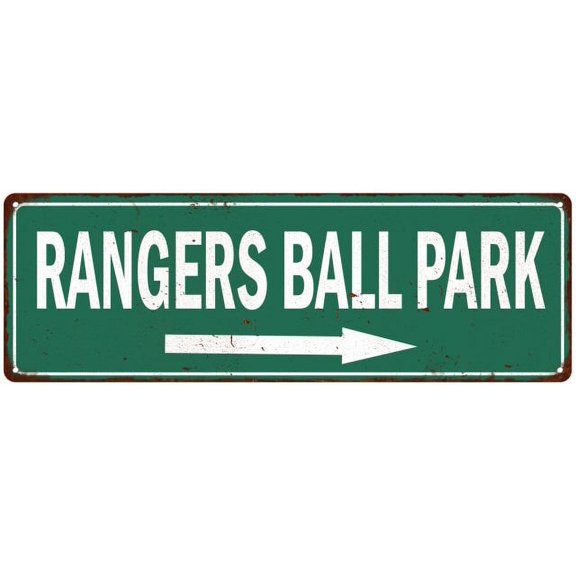 Rangers Ball Park Vintage Look Ballpark Baseball Metal Sign 6x18 206180073014