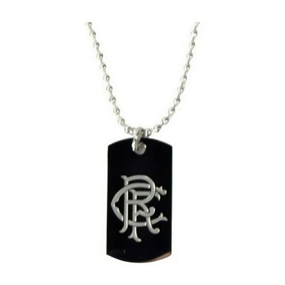 Rangers FC Stainless Steel Engraved Crest Dog Tag And Chain