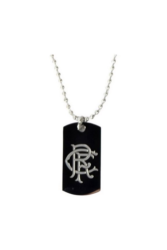 Stainless Steel Engraved Crest Dog Tag And Chain