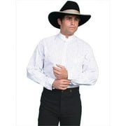 Rangewear 100 Percent Cotton Mens Pinkerton Stripe Shirt - White - Medium
