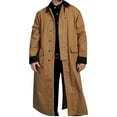 thumbnail image 1 of Scully RangeWear Mens Brown 100% Cotton Long Overcoat Duster Coat M, 1 of 2