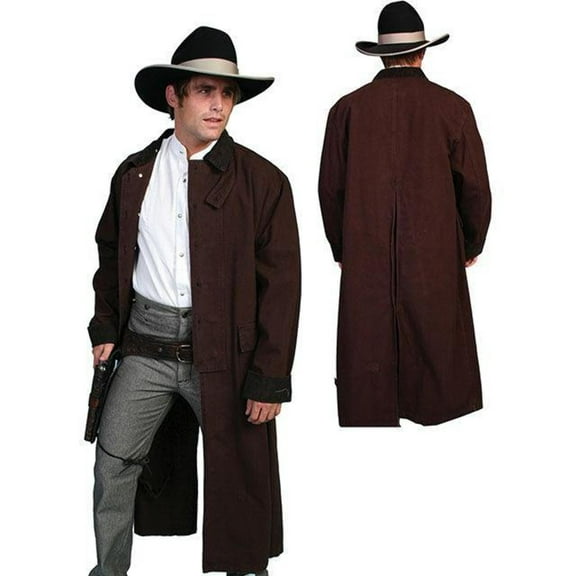 Scully Men's Long Canvas Jacket, Walnut, X-Large