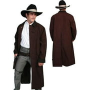 Scully Mens Long Canvas Jacket, Walnut, X-Large