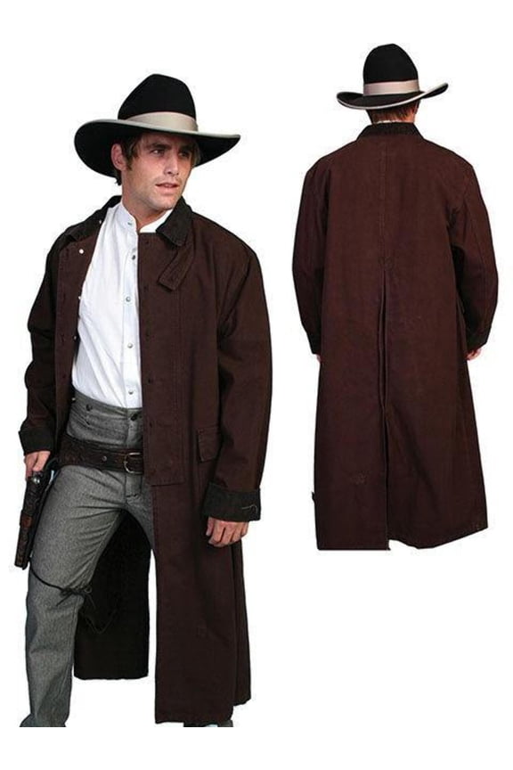 Scully Men's Long Canvas Jacket, Walnut, X-Large