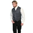 thumbnail image 1 of Scully Rangewear Mens Black Polyester Old Time Double Pinstripe Vest L, 1 of 1