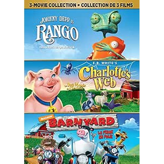 Pre-Owned Rango / Charlotte's Web / Barnyard (3-Movie Collection)
