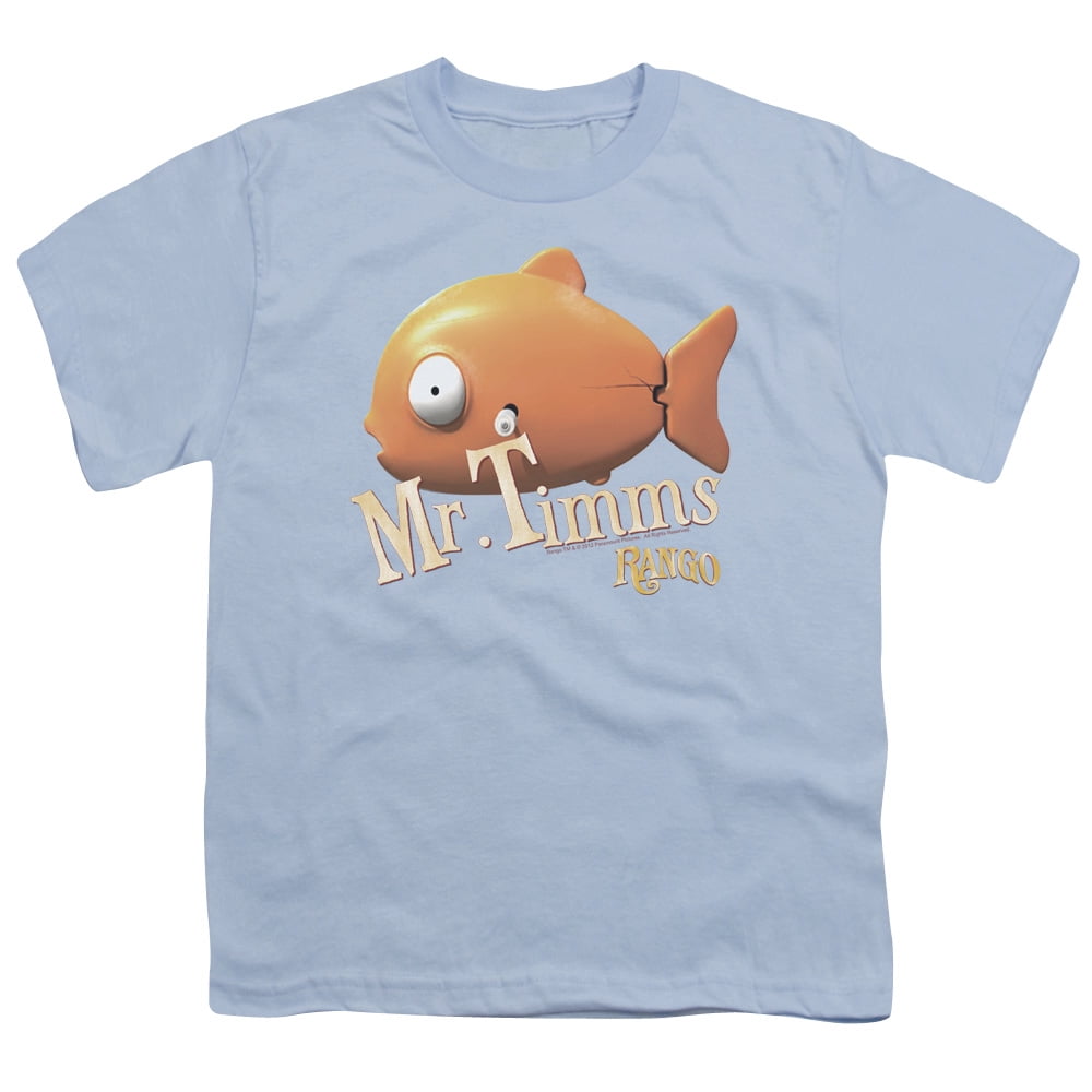 Mr Timms Fish Rango Rango Mr Timms Youth 18/1 T-Shirt Light Blue - Walmart.com