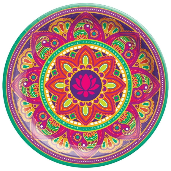 Rangoli Dream 10.5" Round Plates, 8ct