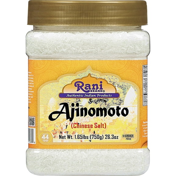 Rani Ajinomoto (Chinese Salt) 26.3oz (1.65lbs) 750g PET Jar  Umami Seasoning, Perfect for stir-frying, roasting, soups, salads & dressings | Gluten Friendly | Vegan | NON-GMO | Kosher | Indian Origin