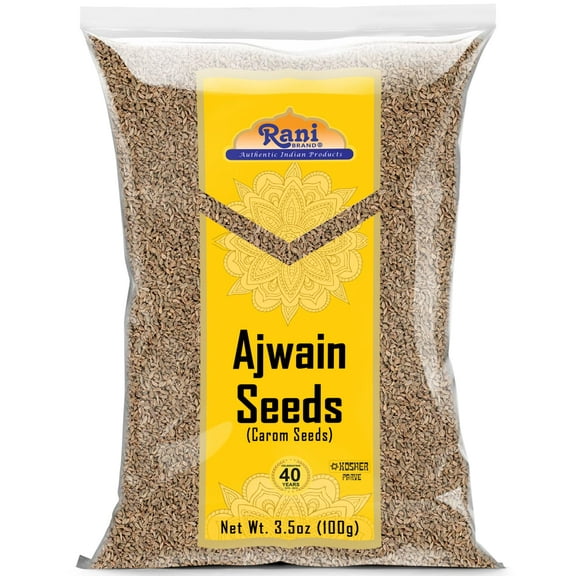 Rani Ajwain Seeds (Carom Bishops Weed) Spice Whole 3.5oz (100g) ~ Natural | Vegan | Gluten Friendly | Non-GMO | Kosher | Indian Origin