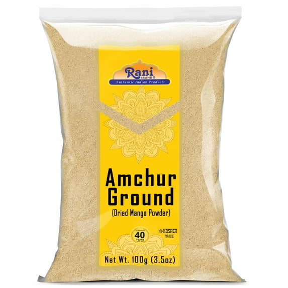 Rani Amchur (Mango) Ground Powder Spice 3.5oz (100g) ~ All Natural | Indian Origin | No Color | Gluten Friendly | Vegan | NON-GMO | Kosher | No Salt or fillers