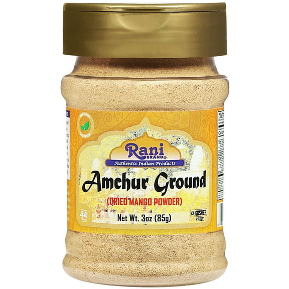 Rani Amchur (Mango) Ground Powder Spice 3oz (85g) ~ All Natural, Indian Origin | No Color | Gluten Friendly | Vegan | NON-GMO | Kosher | No Salt or fillers