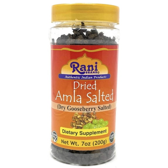 Rani Amla Salted Dry 7oz (200g) PET Jar ~ No Color | Gluten Friendly | Vegan | NON-GMO