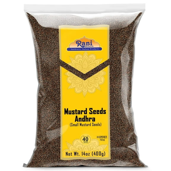 Rani Andra Mustard Seeds (Rai) Whole Spice (Rai Sarson) 14oz (400g) ~ All Natural | Gluten Friendly | NON-GMO | Kosher | Vegan | Indian Origin