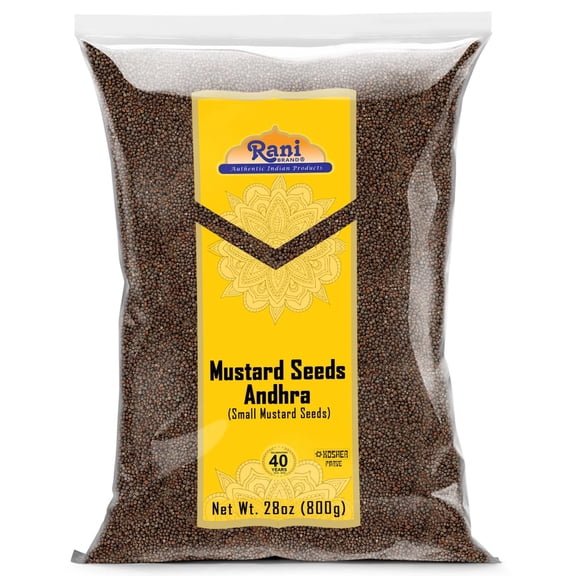 Rani Andra Mustard Seeds (Rai) Whole Spice (Rai Sarson) 28oz (800g) ~ All Natural | Gluten Friendly | NON-GMO | Kosher | Vegan | Indian Origin