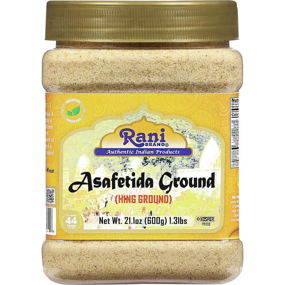 Rani Asafetida (Hing) Ground 21oz (600g) ~ All Natural | Salt Free | Vegan | NON-GMO | Kosher | Asafoetida Indian Spice | Best for Onion Garlic Substitute