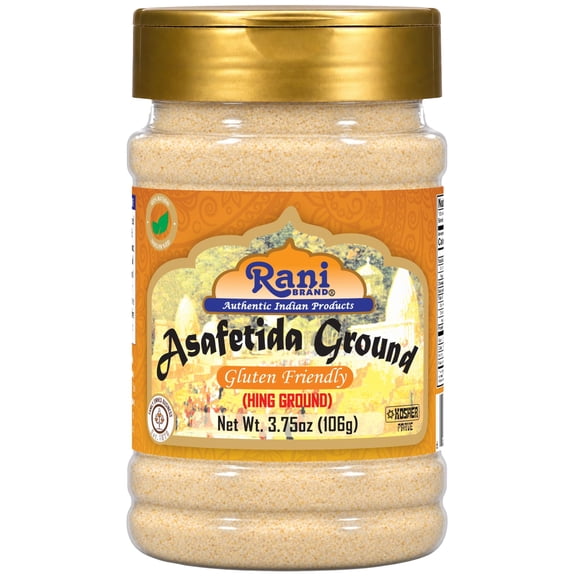 Rani Asafetida (Hing) Ground 3.75oz (106g) Gluten Friendly, PET Jar ~ All Natural | Salt Free | Vegan | Non-GMO | Kosher | Asafoetida Indian Spice | Best for Onion Garlic Substitute