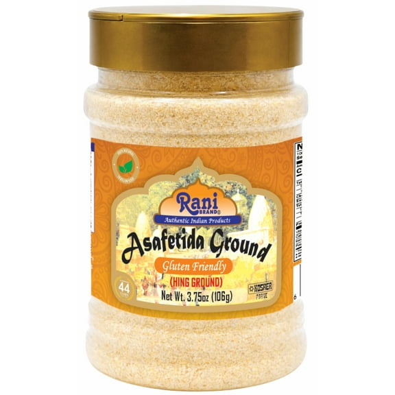 Rani Asafetida (Hing) Ground 3.75oz (106g) Gluten Friendly, PET Jar ~ All Natural | Salt Free | Vegan | Non-GMO | Kosher | Asafoetida Indian Spice | Best for Onion Garlic Substitute