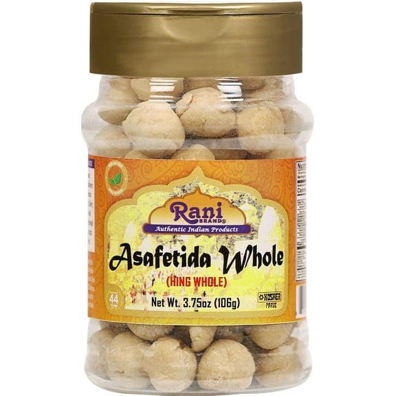 Rani Asafetida (Hing) Whole 3.75oz (106g) PET Jar ~ All Natural | Salt Free | Vegan | Non-GMO | Kosher | Asafoetida Indian Spice | Best for Onion Garlic Substitute
