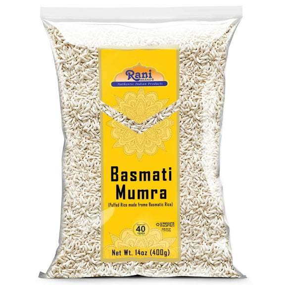 Rani Basmati Mumra (Puffed Rice) 14oz (400g) ~ All Natural, Indian Origin | No Color | Gluten Friendly | Vegan | Non-GMO | Kosher | No Salt or fillers