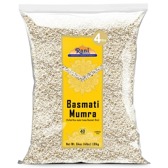 Rani Basmati Mumra (Puffed Rice) 64oz (4lbs) 1.81kg Bulk ~ All Natural | No Color | Gluten Friendly | Vegan | NON-GMO | No Salt or fillers | Indian Origin