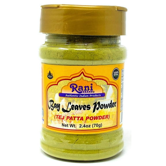 Rani Bay Leaf (Leaves) Powder 2.4oz (70g) PET Jar ~ All Natural | Gluten Friendly | NON-GMO | Vegan | Indian Origin (Tej Patta)