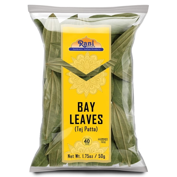 Rani Bay Leaf (Leaves) Whole Spice Hand Selected Extra Large 1.75oz (50g) All Natural ~ Gluten Friendly | NON-GMO | Kosher | Vegan | Indian Origin (Tej Patta)