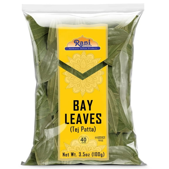 Rani Bay Leaf (Leaves) Whole Spice Hand Selected Extra Large 3.5oz (100g) ~ All Natural | Gluten Friendly | NON-GMO | Kosher | Vegan | Indian Origin (Tej Patta)
