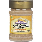 Rani Black Cardamom Powder (Kali Elachi) Indian Spice 3oz (85g) PET Jar ~ Natural | Vegan | Gluten Friendly | NON-GMO | Kosher | Indian Origin | Smokey | Tsaoko | Cao Guo | Bach Dan Khau | Badi