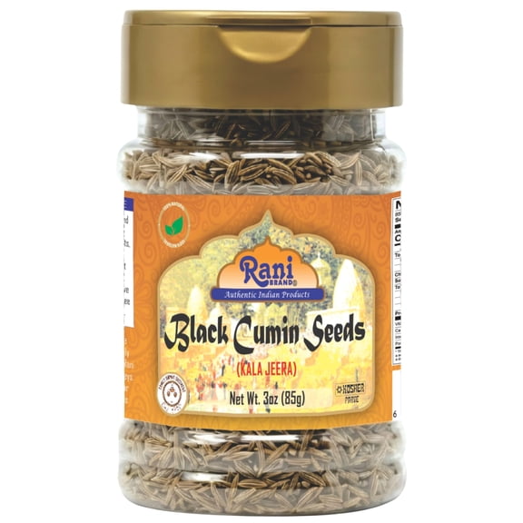 Rani Black Cumin Seeds (Kala Jeera / Bunium bulbocastanum) 3oz (85g) Natural ~ Gluten Friendly | NON-GMO | Kosher | Vegan | Indian Origin