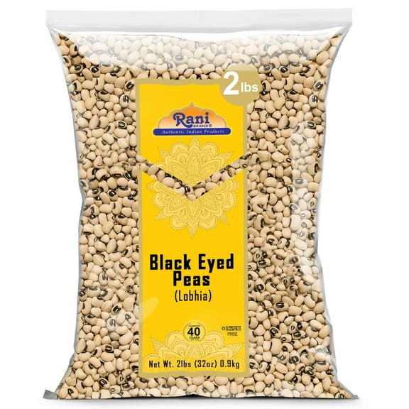 Rani Black Eyed Peas, Dried Cowpeas (Lobhia) 32oz (2lbs) 908g ~ All Natural | Vegan | Kosher | Gluten Friendly | Product of USA