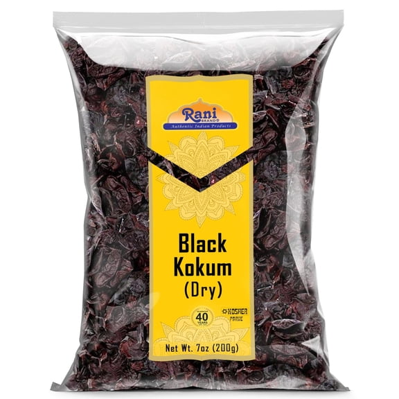 Rani Black Kokum (Dry) Garcinia Indica 7oz (200g) ~ All Natural | Gluten Friendly | Vegan | NON-GMO | Kosher | No Salt or fillers | Indian Origin