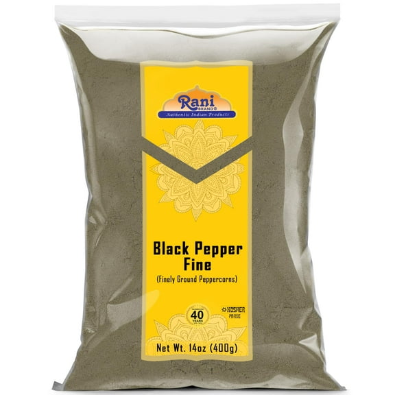 Rani Black Pepper Fine Powder 80 Mesh, 14oz (400g) ~ All Natural | Vegan | Gluten Friendly | NON-GMO | Kosher