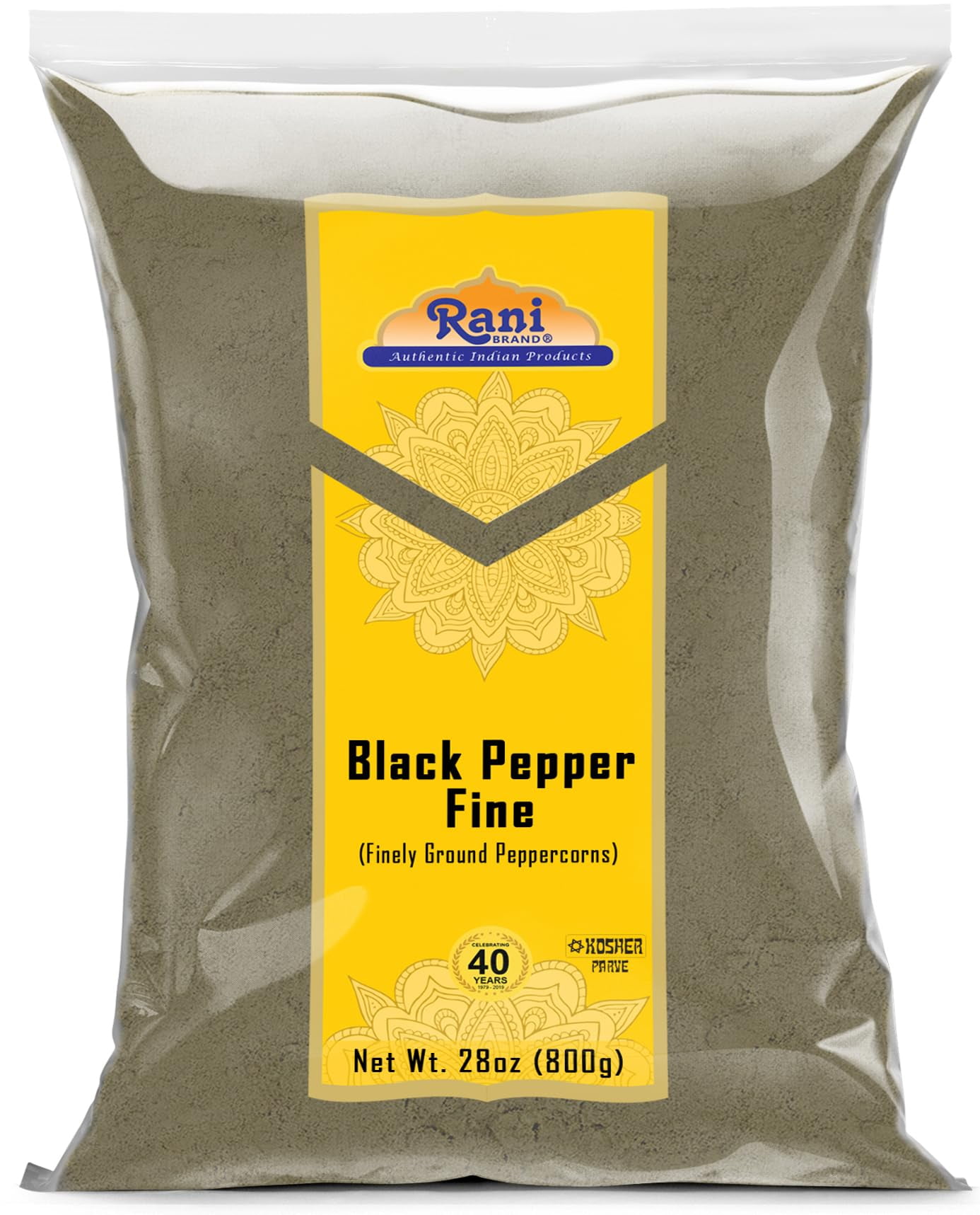 Rani Black Pepper Fine Powder 80 Mesh 28oz (1.75lbs) 800g ~ All Natural ...