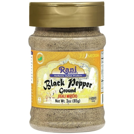 Rani Black Pepper Fine Powder 80 Mesh, Premium Indian 3oz (85g) PET Jar ~ All Natural | Vegan | Gluten Friendly | NON-GMO | Kosher